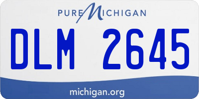 MI license plate DLM2645