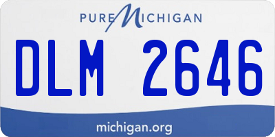 MI license plate DLM2646