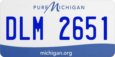 MI license plate DLM2651