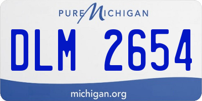 MI license plate DLM2654