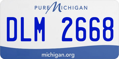 MI license plate DLM2668