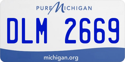 MI license plate DLM2669