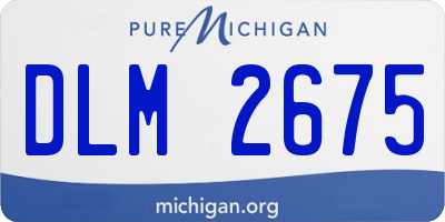 MI license plate DLM2675