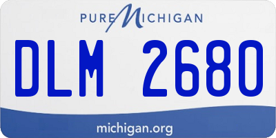 MI license plate DLM2680