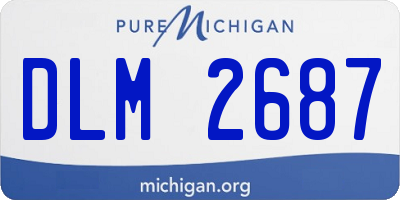 MI license plate DLM2687