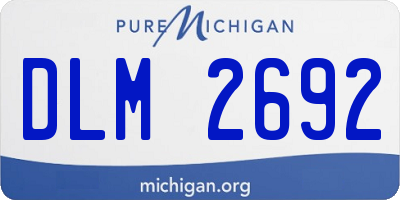 MI license plate DLM2692