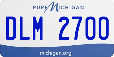 MI license plate DLM2700