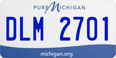 MI license plate DLM2701