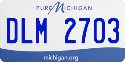 MI license plate DLM2703
