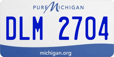 MI license plate DLM2704