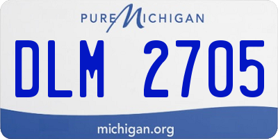 MI license plate DLM2705