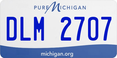 MI license plate DLM2707