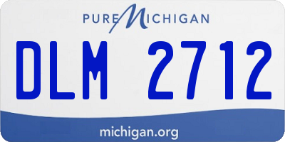 MI license plate DLM2712