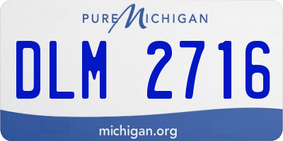 MI license plate DLM2716