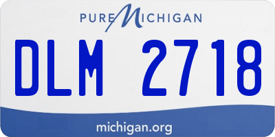 MI license plate DLM2718