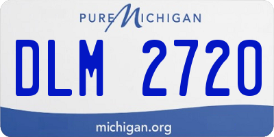 MI license plate DLM2720