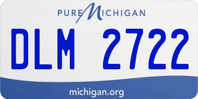 MI license plate DLM2722