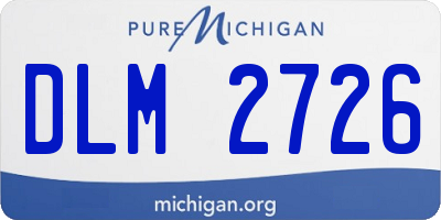 MI license plate DLM2726