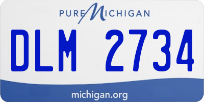 MI license plate DLM2734
