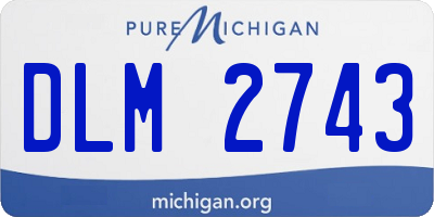 MI license plate DLM2743