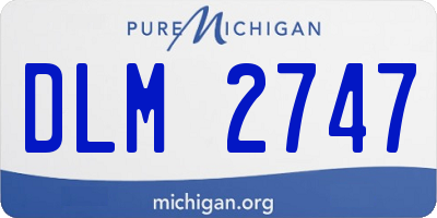 MI license plate DLM2747
