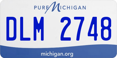 MI license plate DLM2748