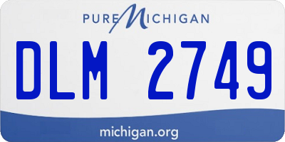 MI license plate DLM2749
