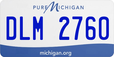 MI license plate DLM2760