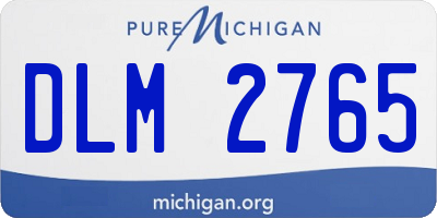MI license plate DLM2765