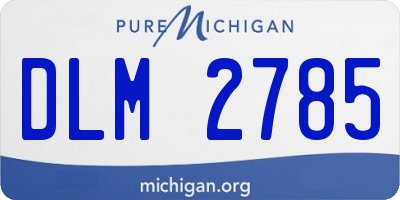 MI license plate DLM2785