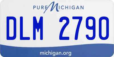 MI license plate DLM2790