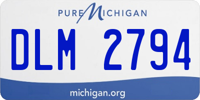 MI license plate DLM2794