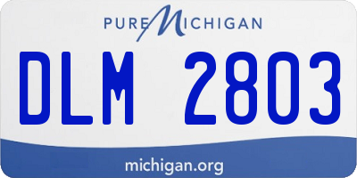 MI license plate DLM2803