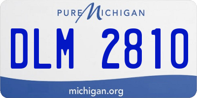 MI license plate DLM2810