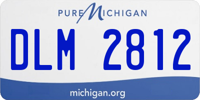 MI license plate DLM2812