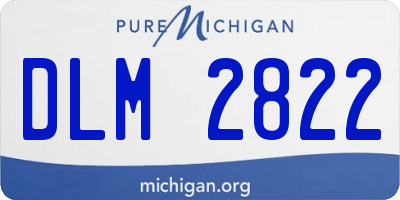 MI license plate DLM2822