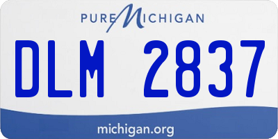 MI license plate DLM2837