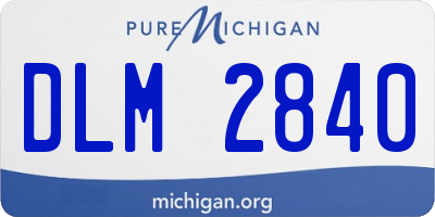 MI license plate DLM2840