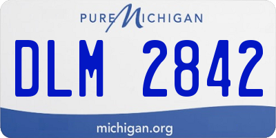 MI license plate DLM2842