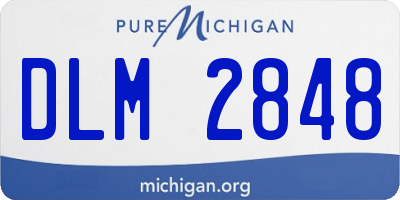 MI license plate DLM2848