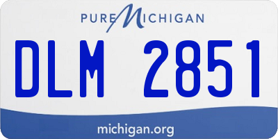 MI license plate DLM2851