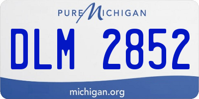 MI license plate DLM2852