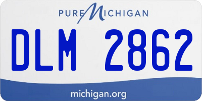 MI license plate DLM2862
