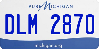 MI license plate DLM2870