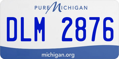 MI license plate DLM2876