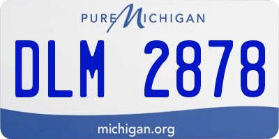MI license plate DLM2878
