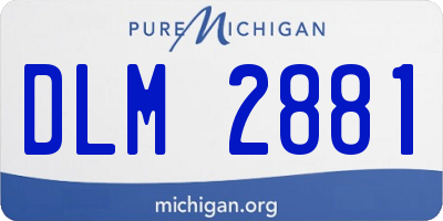 MI license plate DLM2881