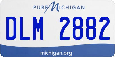 MI license plate DLM2882