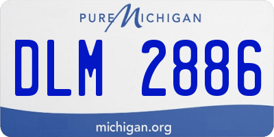 MI license plate DLM2886