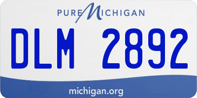 MI license plate DLM2892